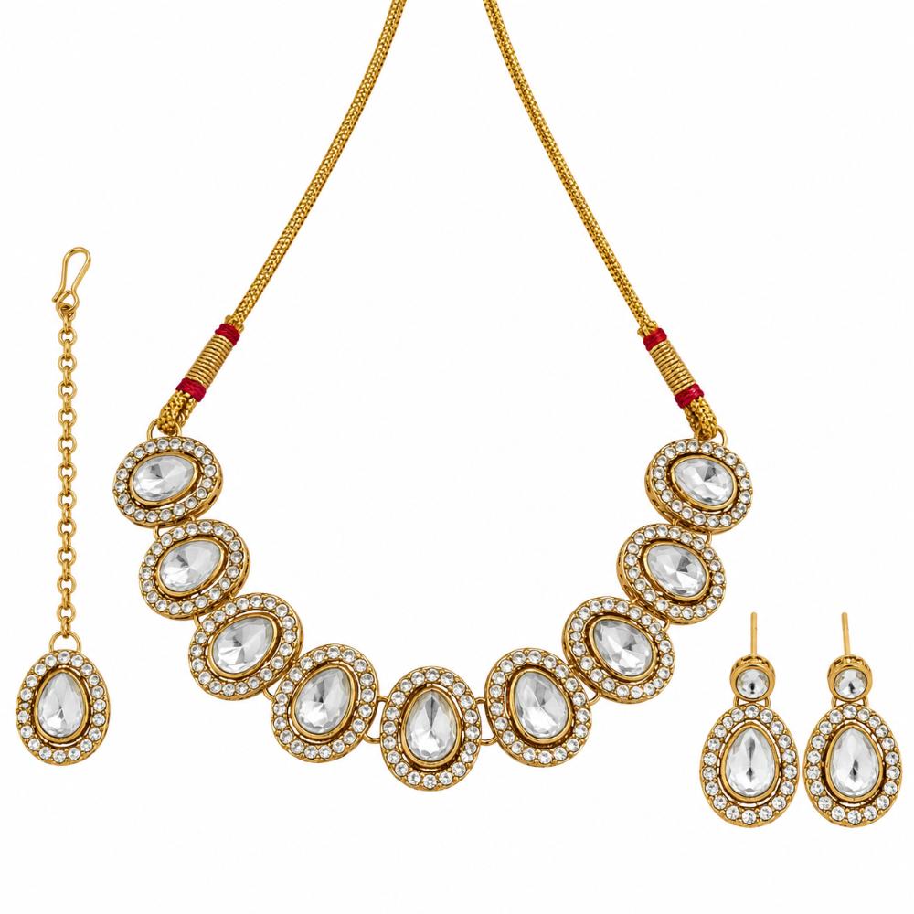 The99Jewel Designer Austrian Crystal Necklace Set with Matching Earrings for Special Occasions