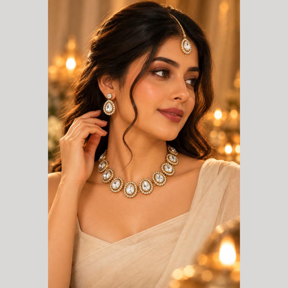 The99Jewel Designer Austrian Crystal Necklace Set with Matching Earrings for Special Occasions
