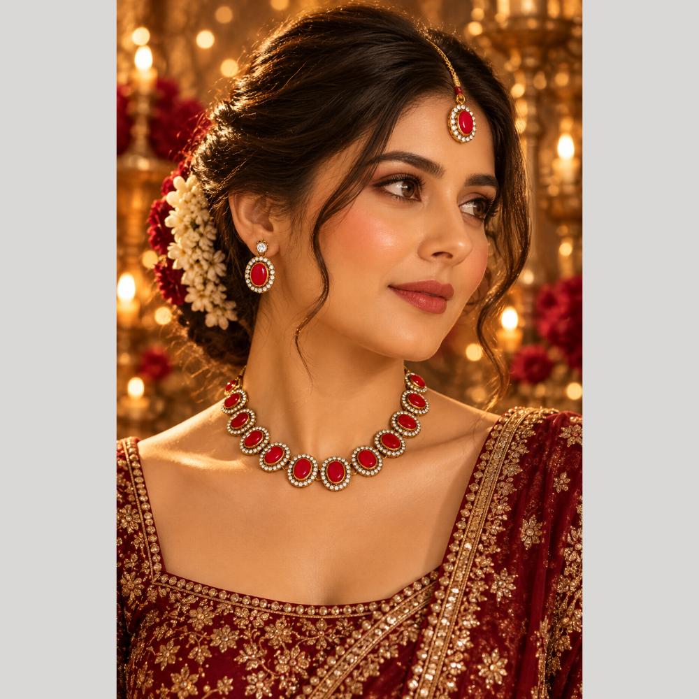 The99Jewel Designer Austrian Crystal Necklace Set with Matching Earrings for Special Occasions
