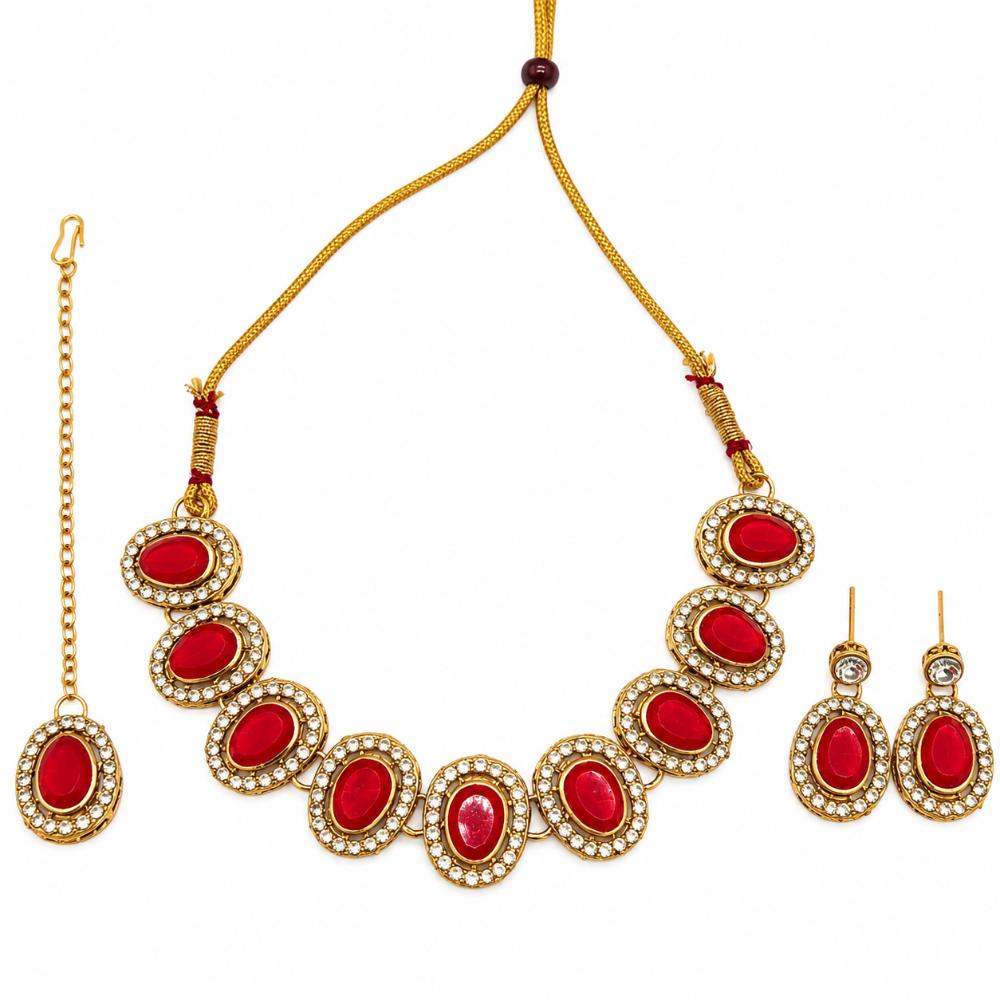 The99Jewel Designer Austrian Crystal Necklace Set with Matching Earrings for Special Occasions