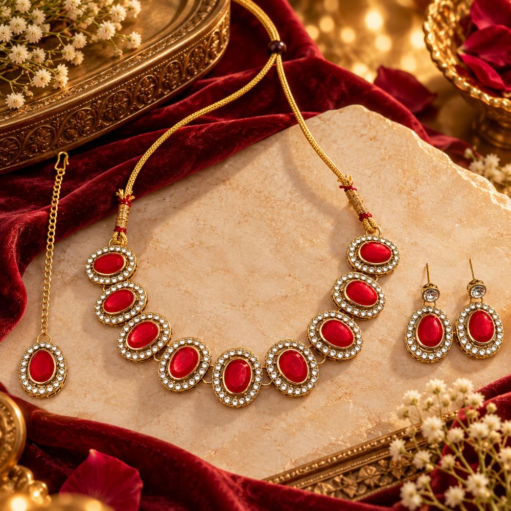 The99Jewel Designer Austrian Crystal Necklace Set with Matching Earrings for Special Occasions