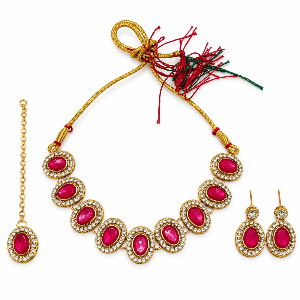 The99Jewel Designer Austrian Crystal Necklace Set with Matching Earrings for Special Occasions