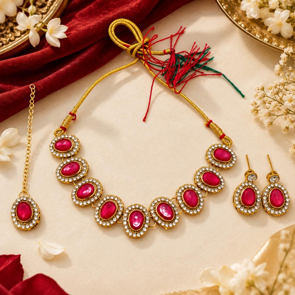 The99Jewel Designer Austrian Crystal Necklace Set with Matching Earrings for Special Occasions