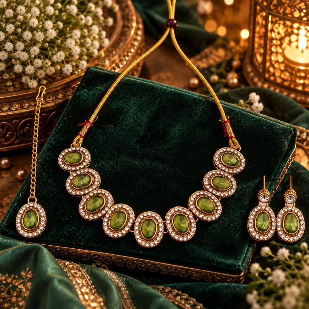 The99Jewel Designer Austrian Crystal Necklace Set with Matching Earrings for Special Occasions