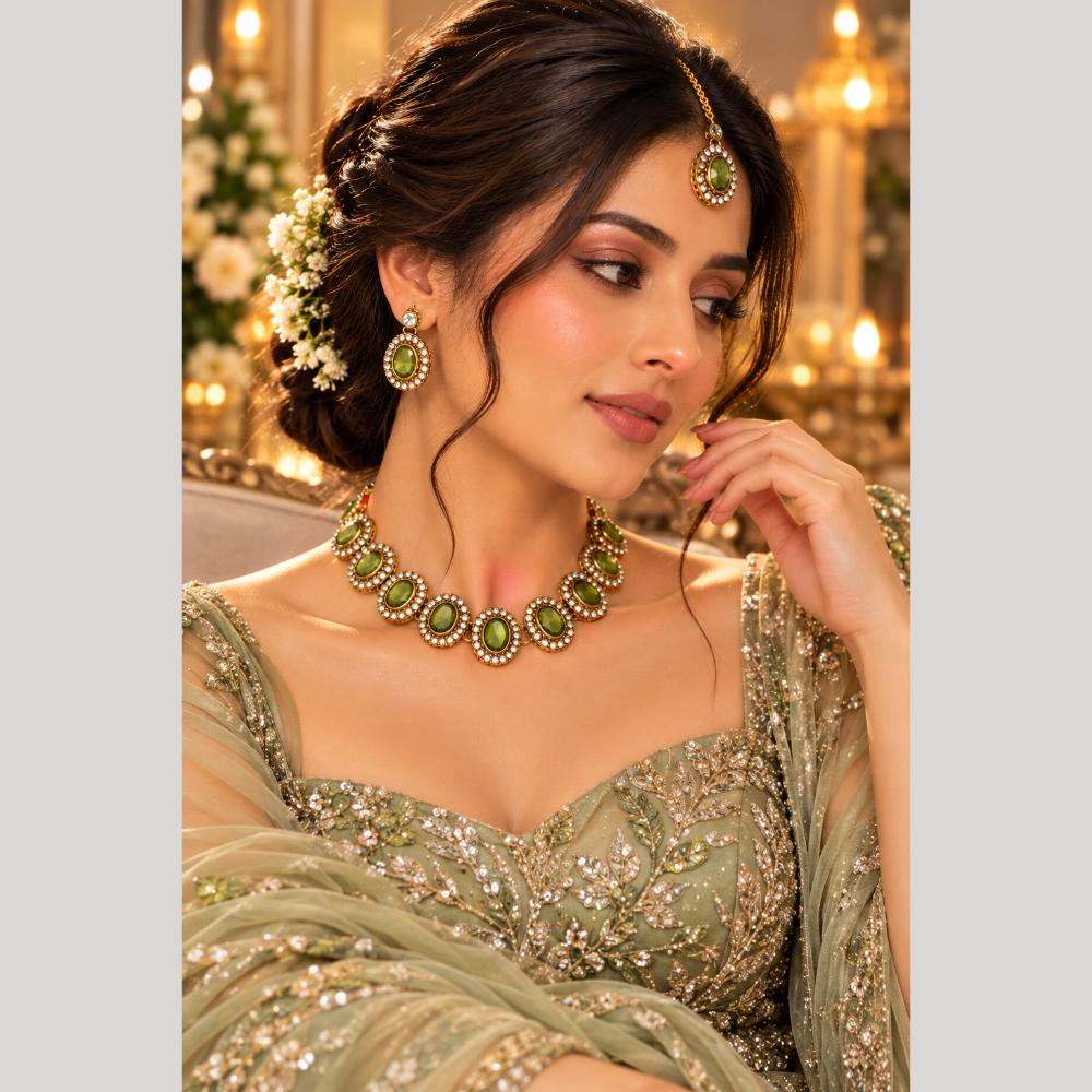 The99Jewel Designer Austrian Crystal Necklace Set with Matching Earrings for Special Occasions