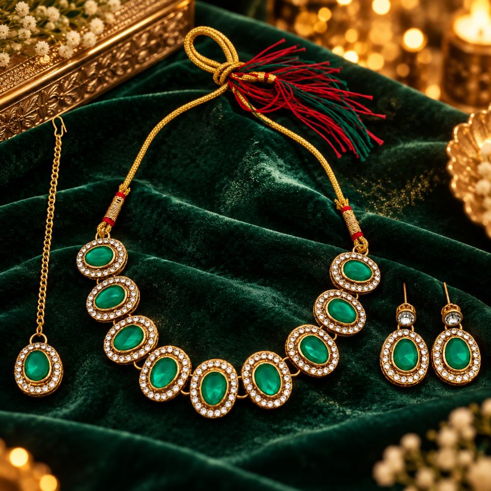 The99Jewel Designer Austrian Crystal Necklace Set with Matching Earrings for Special Occasions