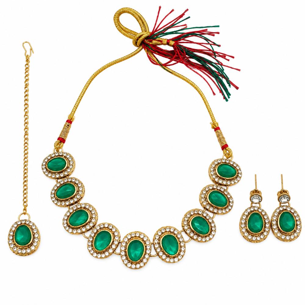 The99Jewel Designer Austrian Crystal Necklace Set with Matching Earrings for Special Occasions