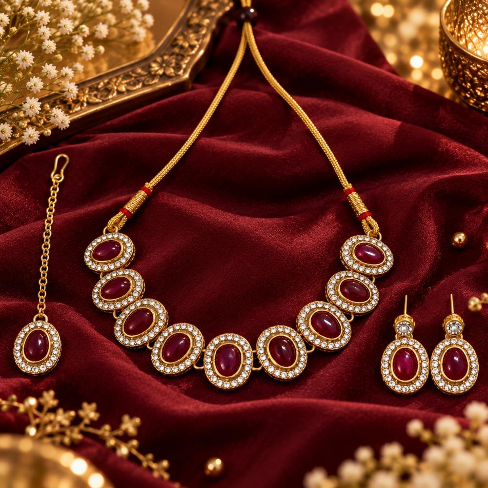 The99Jewel Designer Austrian Crystal Necklace Set with Matching Earrings for Special Occasions