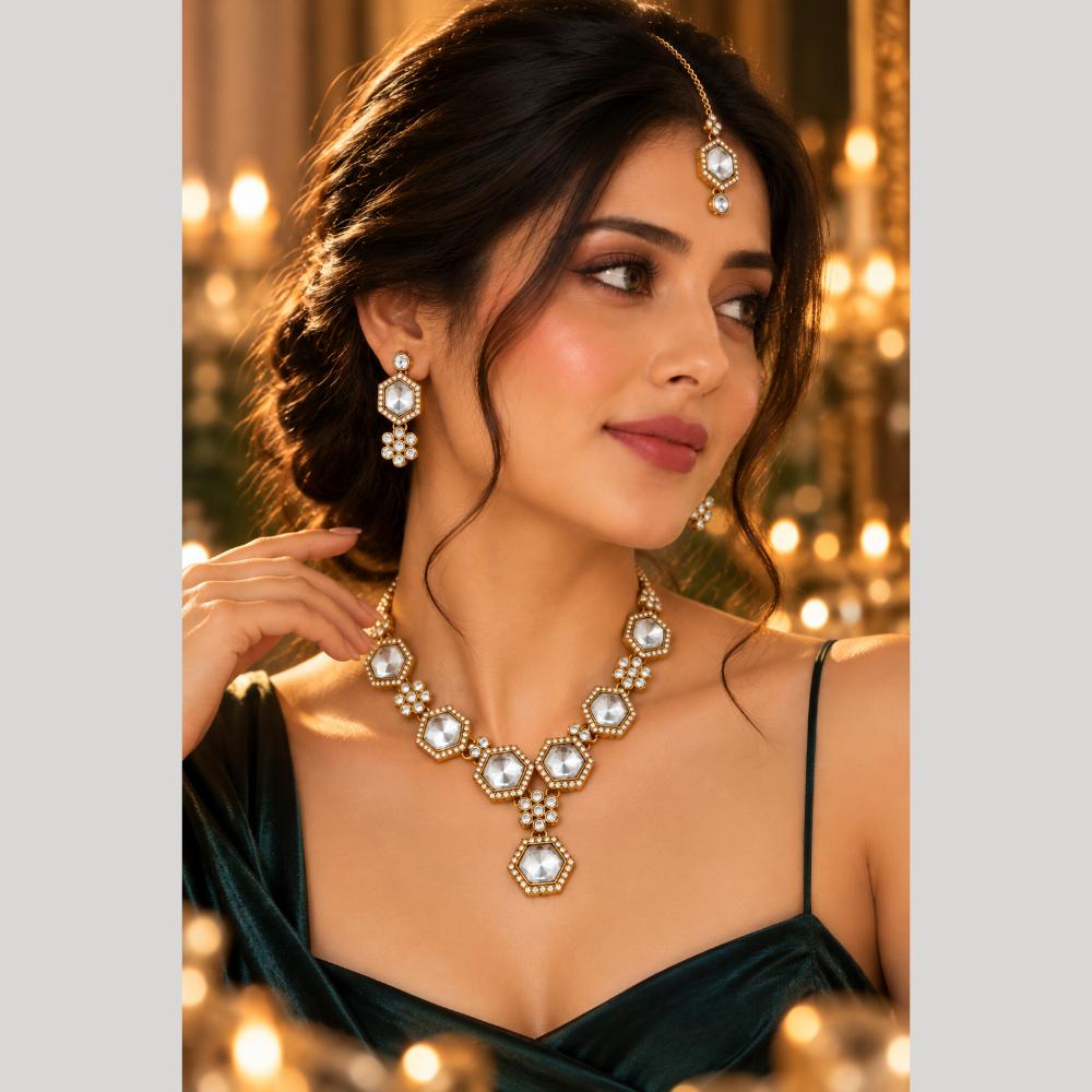 The99Jewel Designer Austrian Crystal Necklace Set with Matching Earrings for Special Occasions