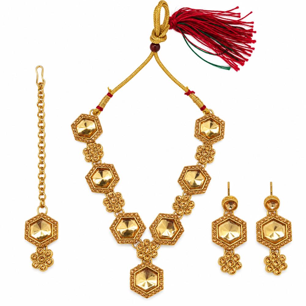 The99Jewel Designer Austrian Crystal Necklace Set with Matching Earrings for Special Occasions
