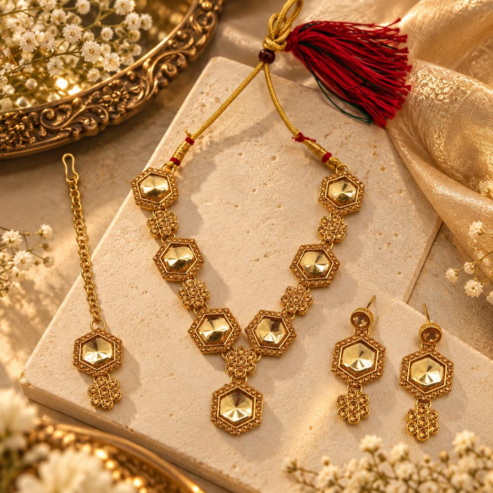 The99Jewel Designer Austrian Crystal Necklace Set with Matching Earrings for Special Occasions