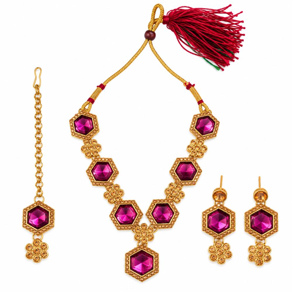 The99Jewel Designer Austrian Crystal Necklace Set with Matching Earrings for Special Occasions