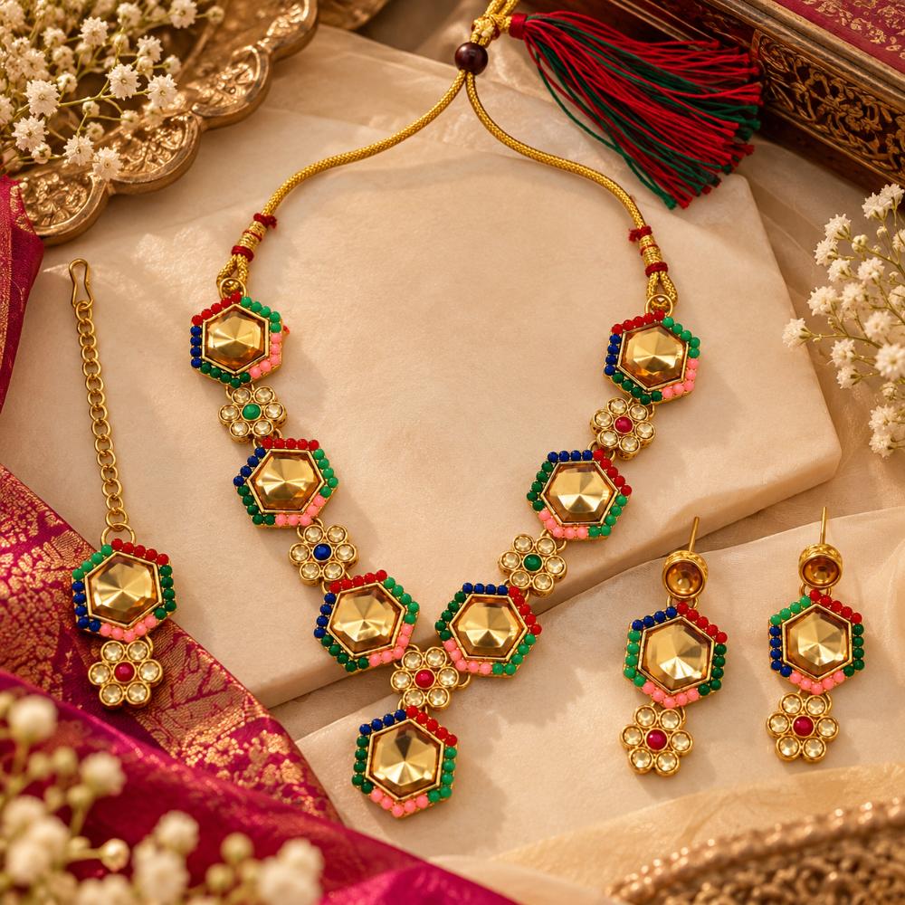 The99Jewel Designer Austrian Crystal Necklace Set with Matching Earrings for Special Occasions