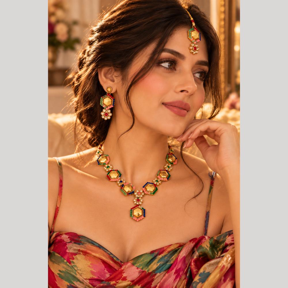 The99Jewel Designer Austrian Crystal Necklace Set with Matching Earrings for Special Occasions