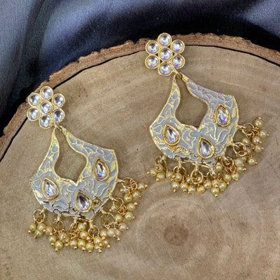 The99Jewel Royal Kundan Dangler Earrings for Women | Elegant Traditional Stone-Studded Jewellery forFestive Wear