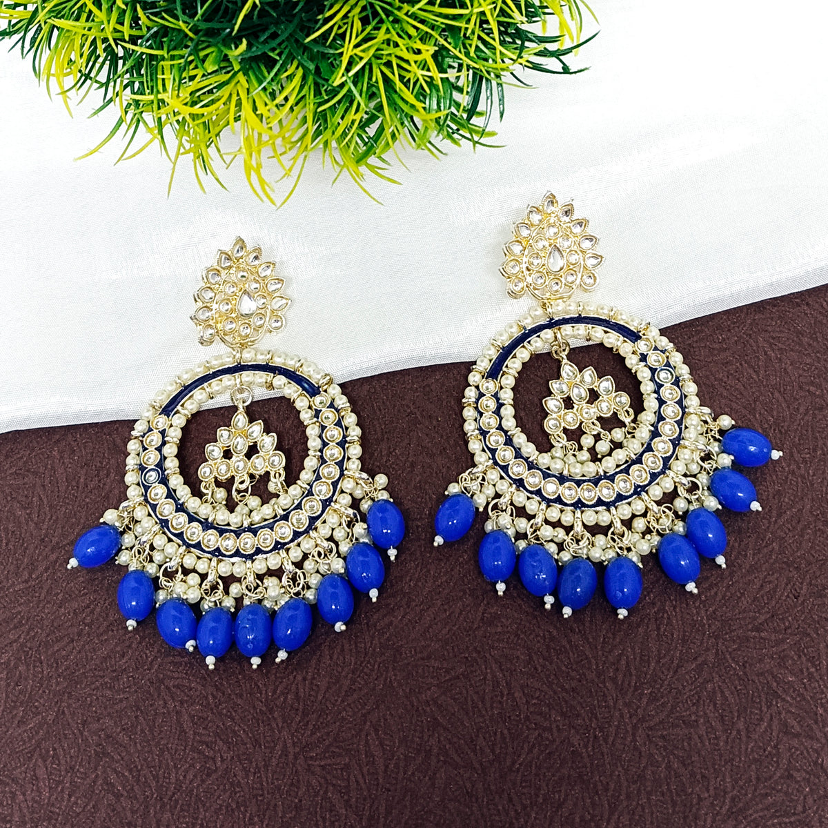 The99Jewel Traditional Dangler Earrings for Women | Elegant Ethnic Long Hanging Earrings for Wedding, Party and Festive Wear