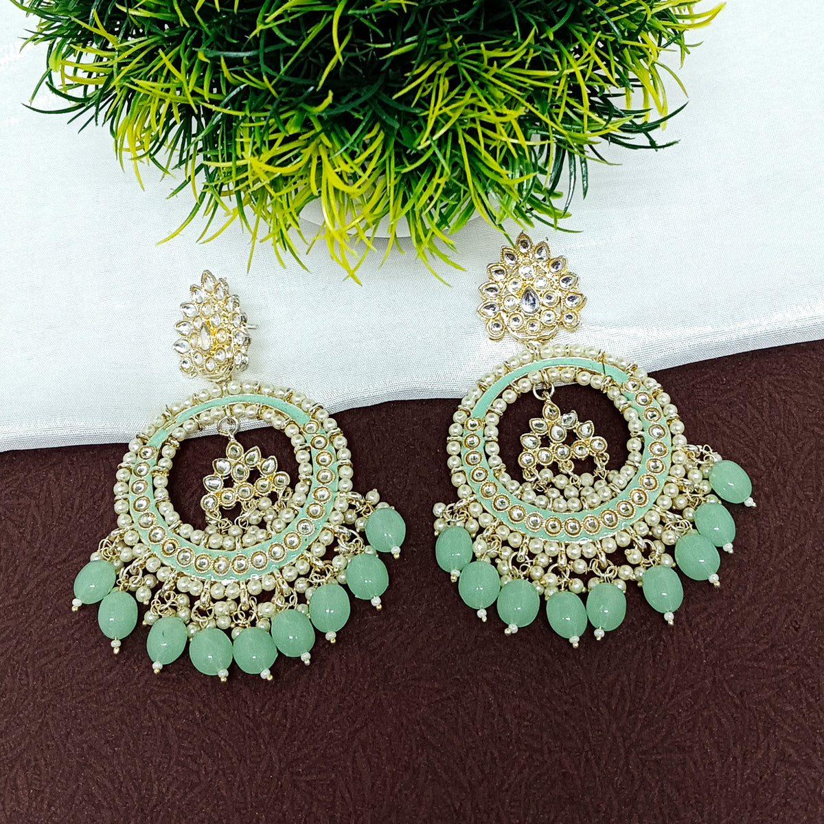 The99Jewel Traditional Dangler Earrings for Women | Elegant Ethnic Long Hanging Earrings for Wedding, Party and Festive Wear