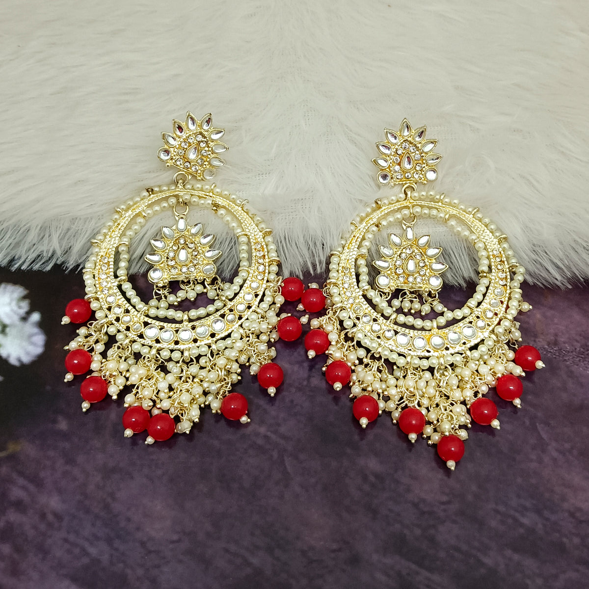 The99Jewel Traditional Dangler Earrings for Women | Elegant Ethnic Long Hanging Earrings for Wedding, Party and Festive Wear