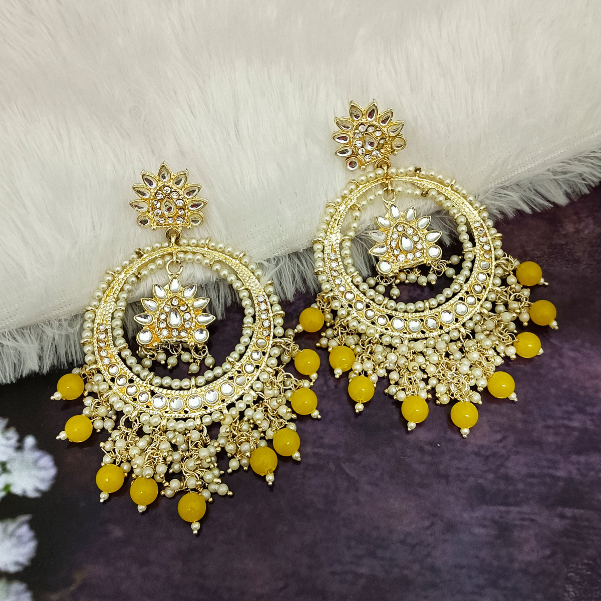 The99Jewel Traditional Dangler Earrings for Women | Elegant Ethnic Long Hanging Earrings for Wedding, Party and Festive Wear
