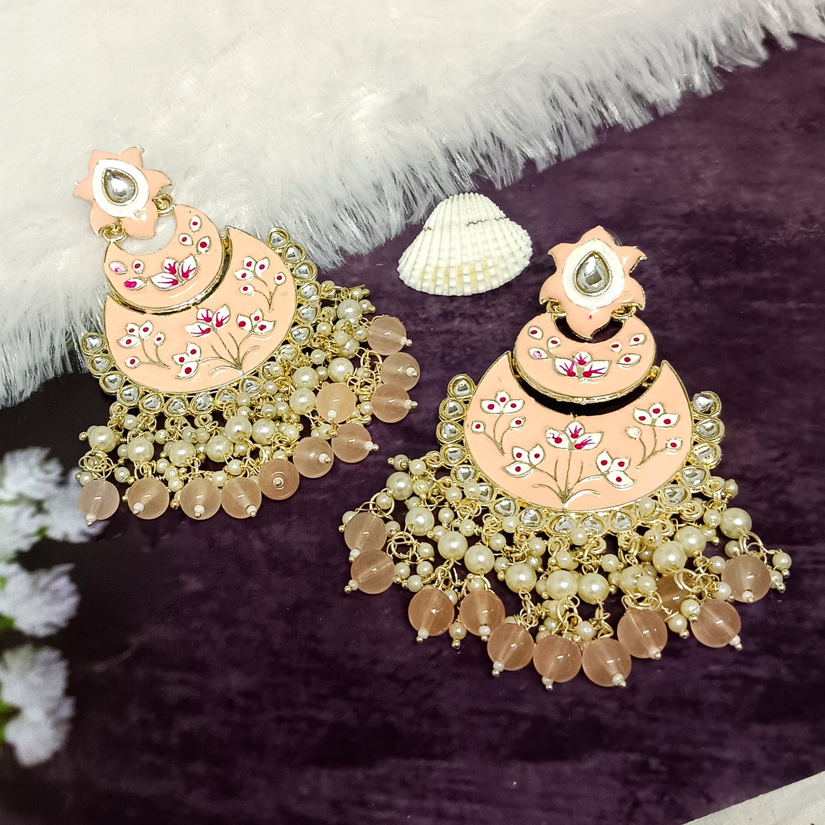 The99Jewel Kundan Stone Dangler  Earrings for Women | Elegant Ethnic Stone Jewellery for Festivals, Weddings and Parties
