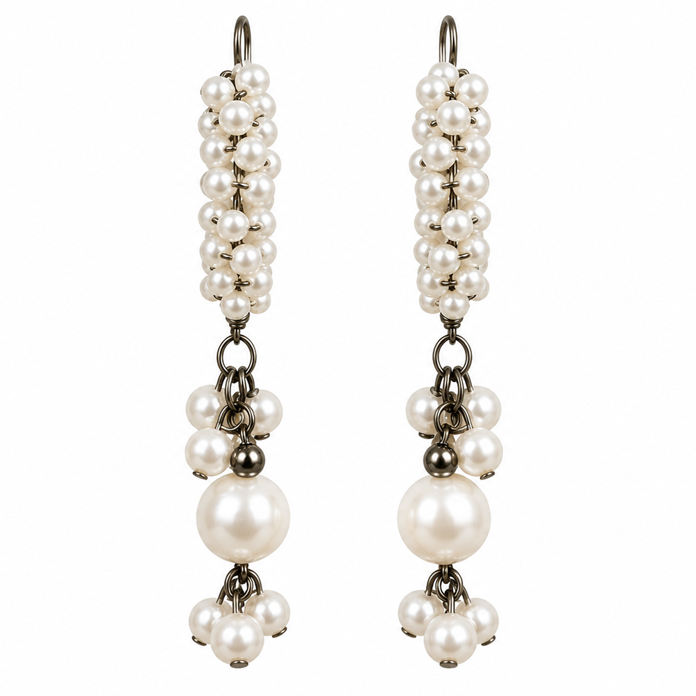 The99Jewel Artistic Pearl Fashion Dangler Earrings for Women | Elegant Ethnic Party Wear Jewellery