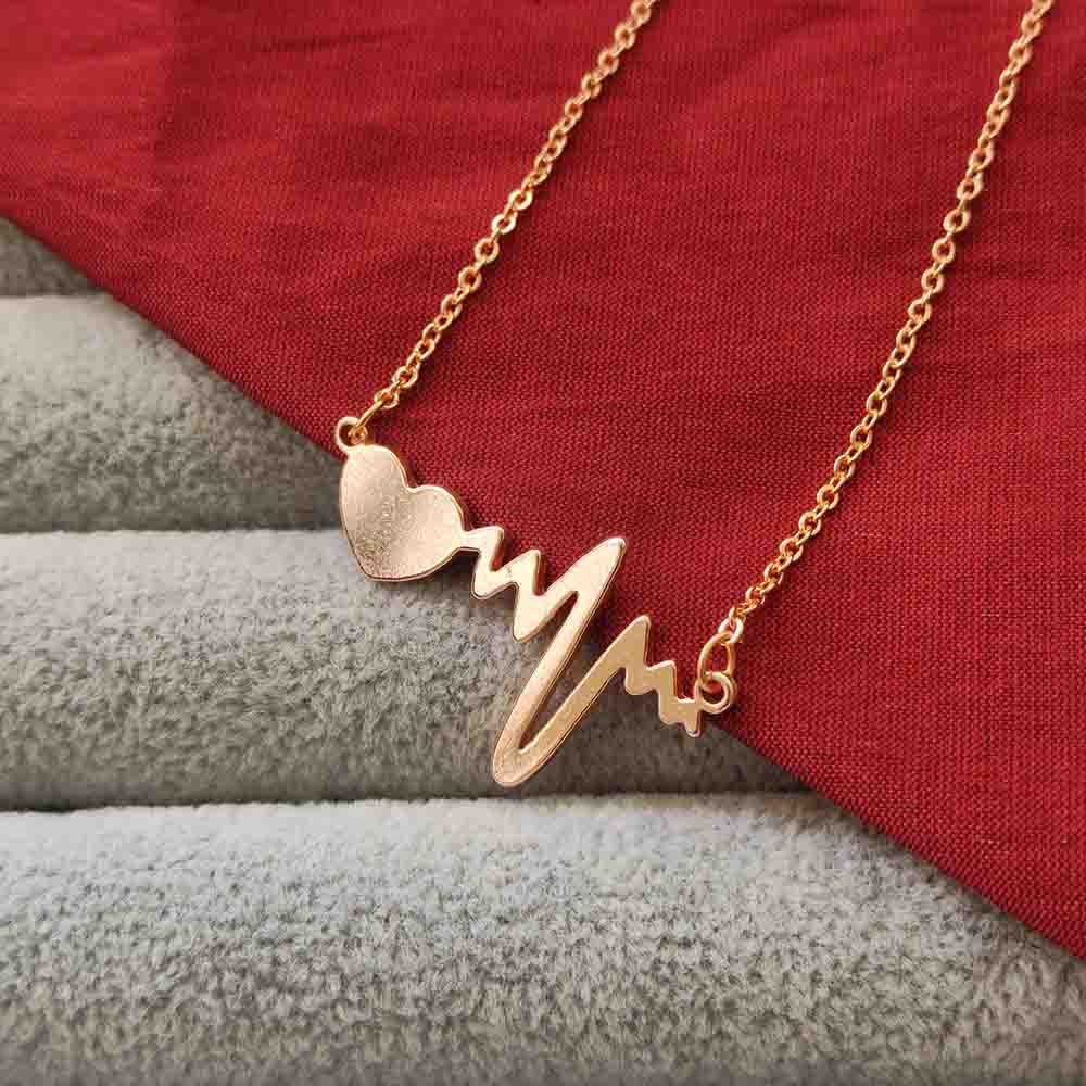The99Jewel Heart Beat Shape Chain Pendant - 113114608RG