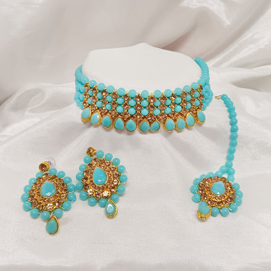 Beautiful Pearls Choker Necklace Set