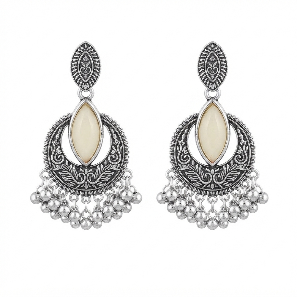 The99Jewel Antique Finish Oxidised Dangler Earrings