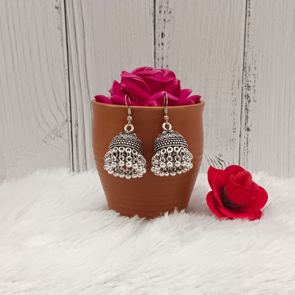 The99Jewel Traditional Oxidised Jhumki Earrings for Women
