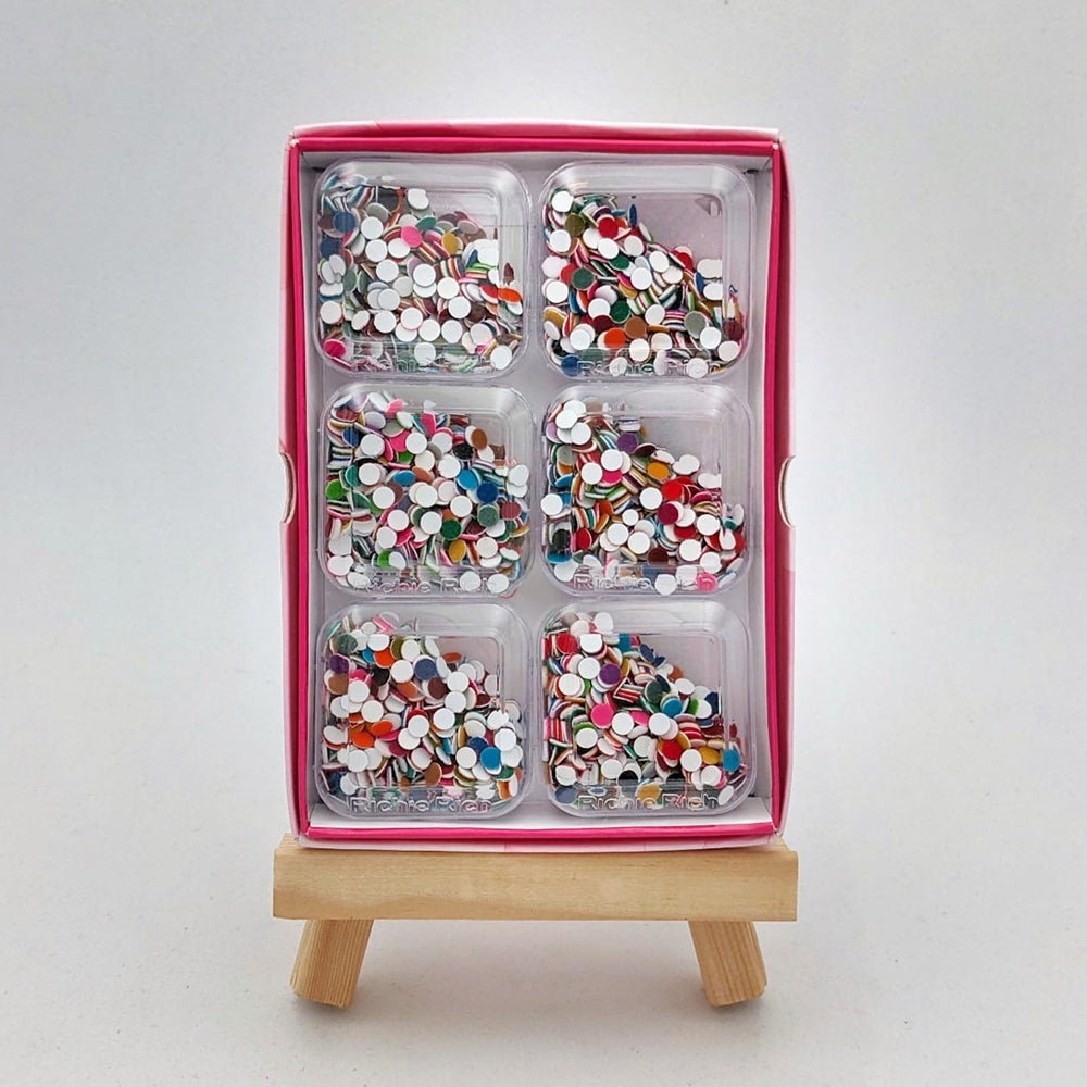 The99Jewel Round Shape Bindi In Multi Color