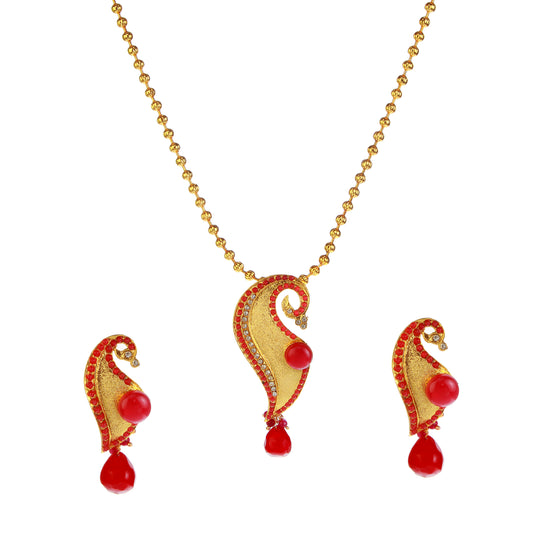 Peacock Gold Plated Necklace Set