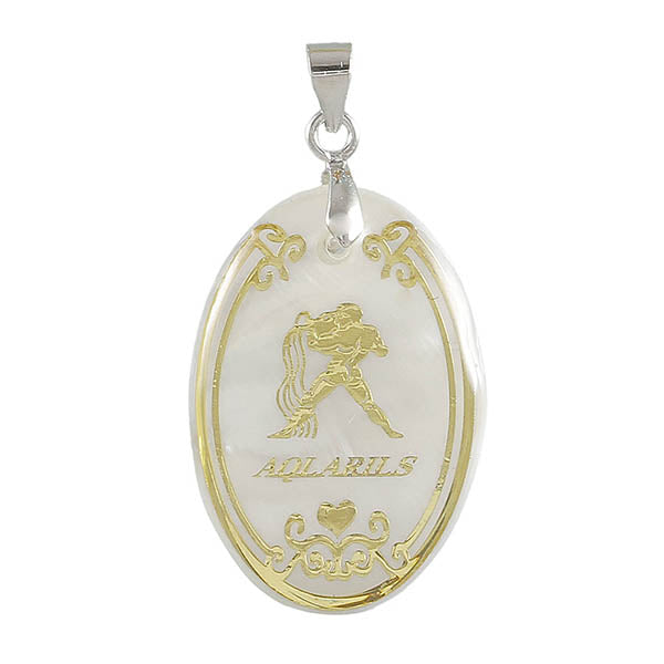 The99Jewel Aquarius Oval Shape Pendant