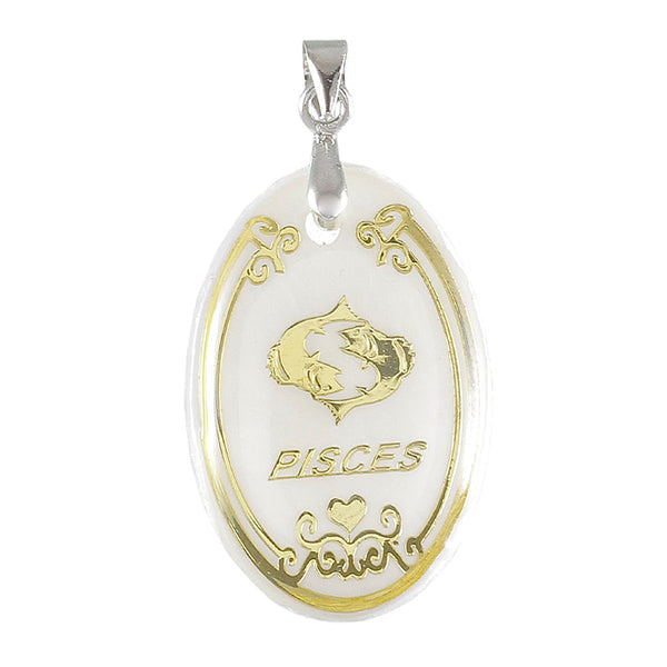 The99Jewel Pisces Oval Shape Pendant