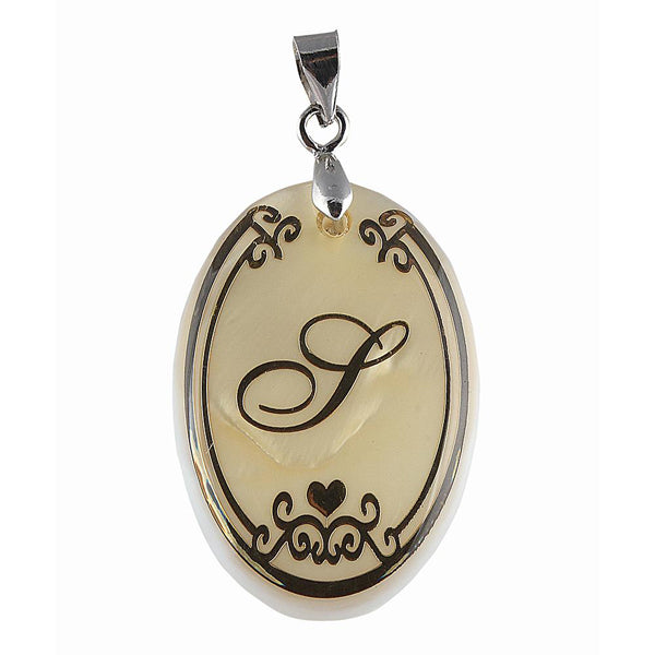 The99Jewel Alphabet S" Shell Pendant
