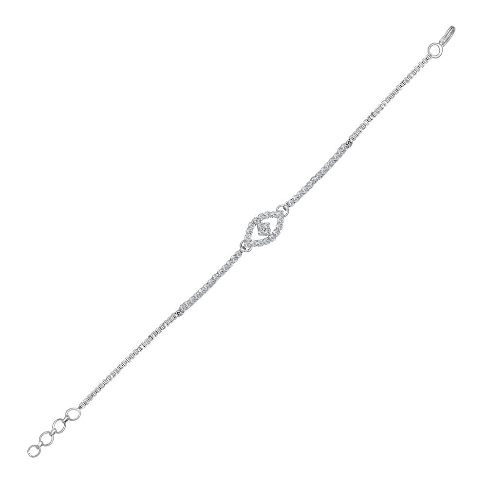 The99Jewel White Austrian Stone Necklace Set With Maang Tikka