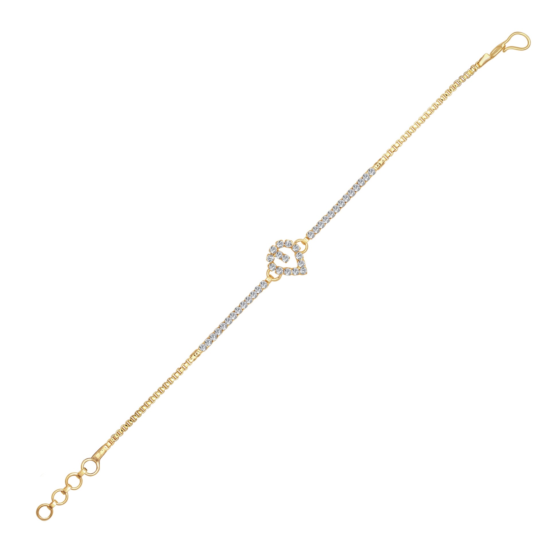 The99Jewel Austrian Stone Gold Plated Necklace Set With Bracelet