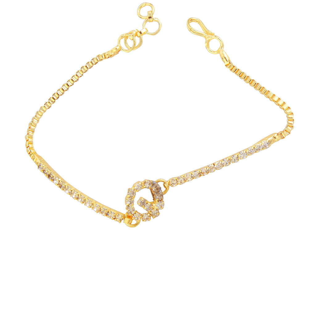 The99Jewel Gold Plated Necklace Set With Bracelet