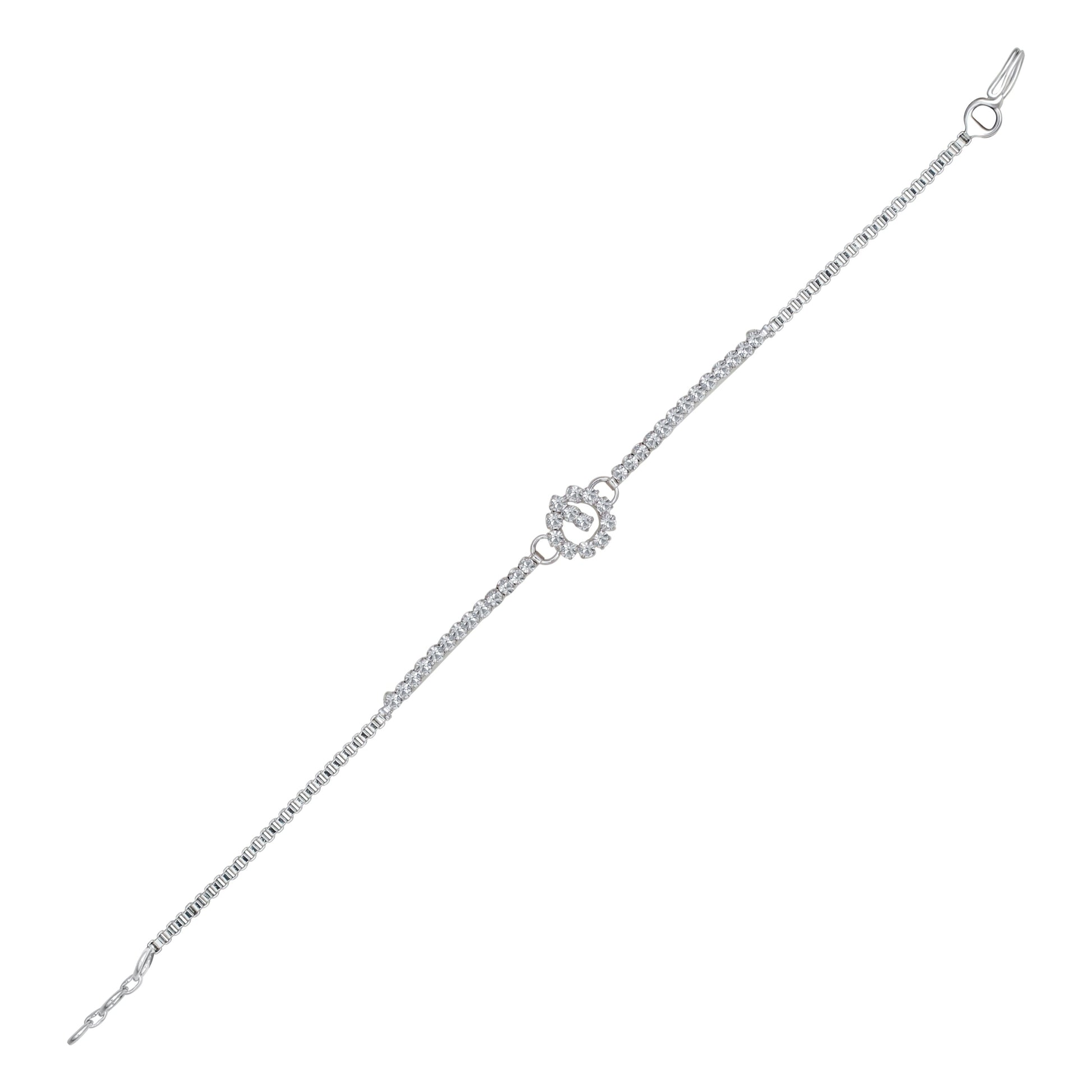 The99Jewel Austrian Stone Silver Plated Necklace Set With Bracelet