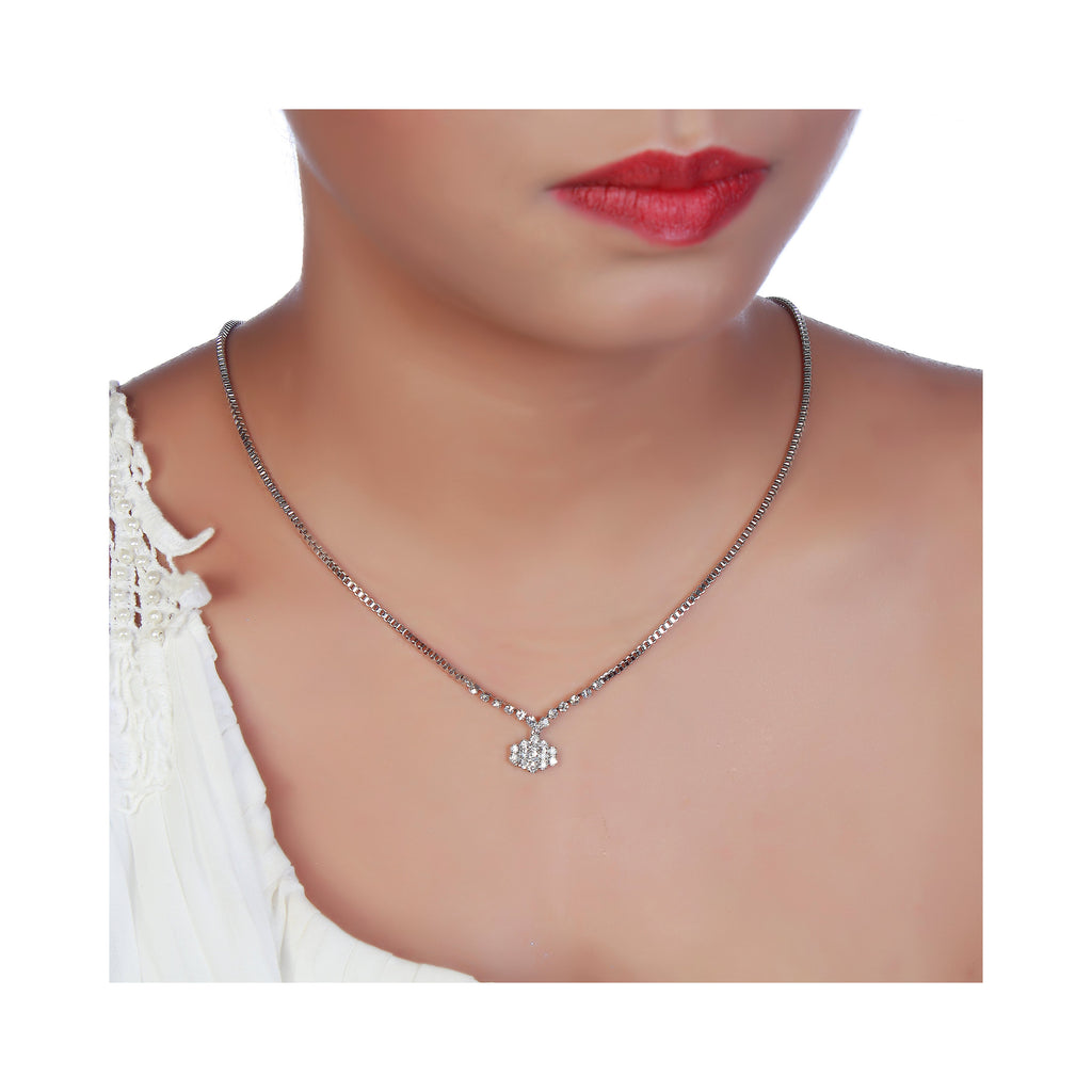 The99Jewel Austrian Stone Silver Plated Necklace Set With Bracelet