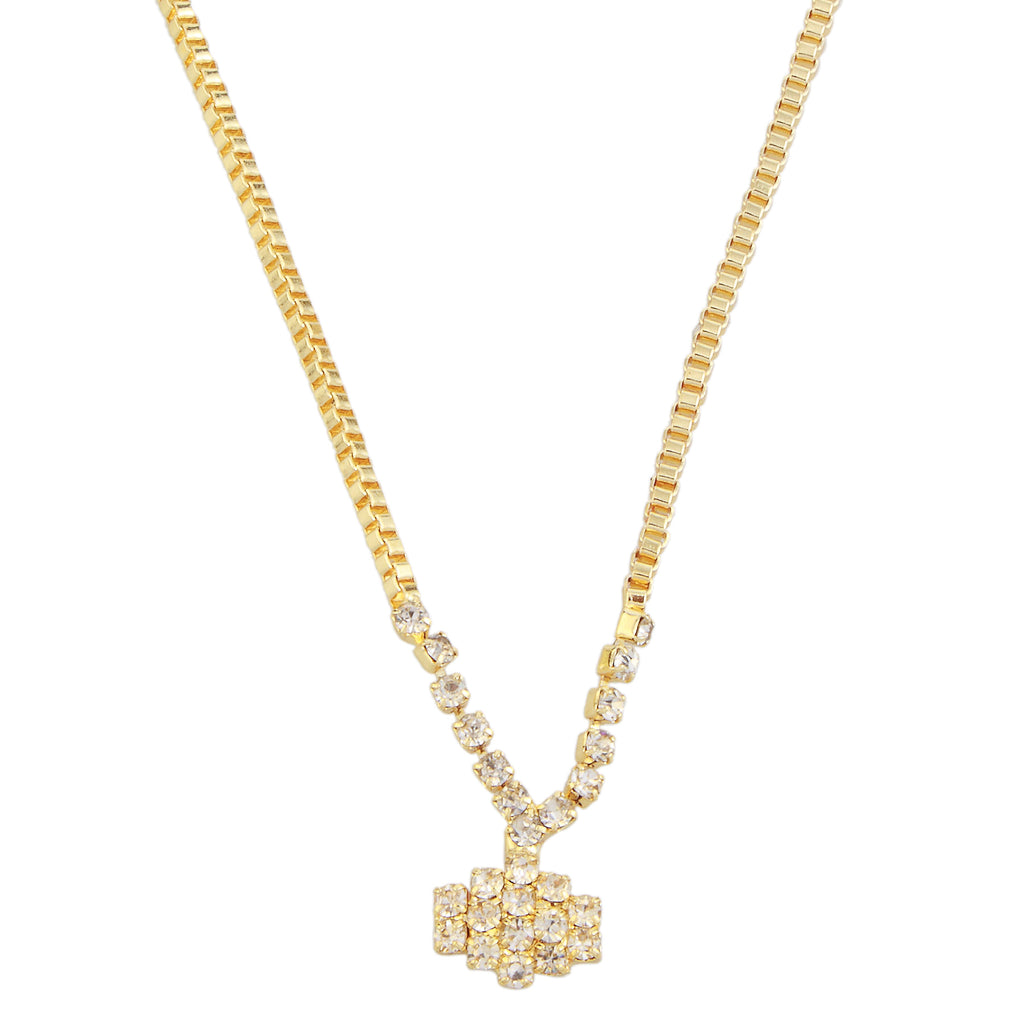 The99Jewel Gold Plated Stone Necklaces Set with Bracelet