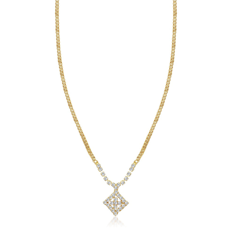 The99Jewel Stone Gold Plated Necklaces Set With Bracelet