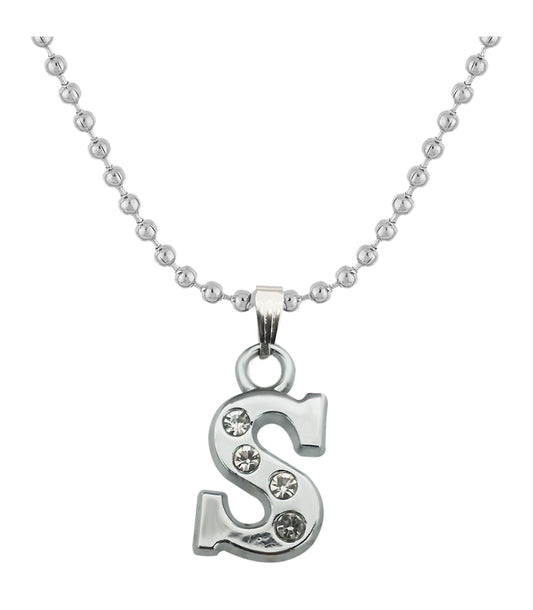 Stunning Silver Plated Alphabet Chain Pendant