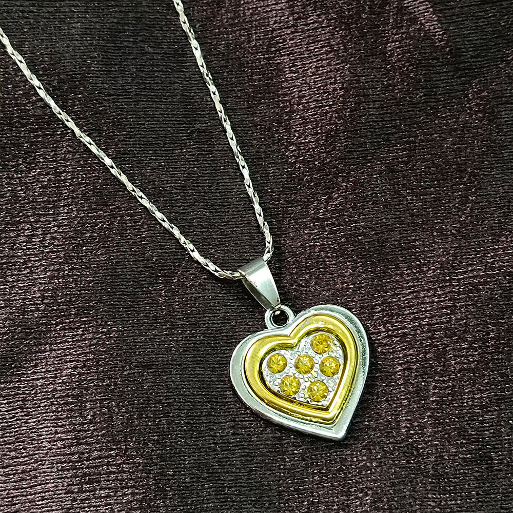 The99Jewel Heart Shape Austrian Stone Chain Pendant