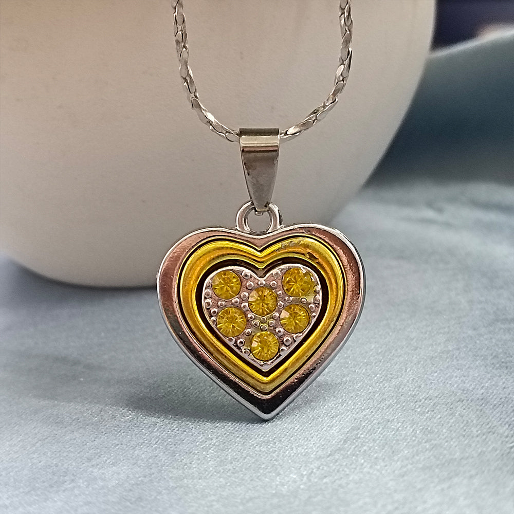 The99Jewel Heart Shape Austrian Stone Chain Pendant
