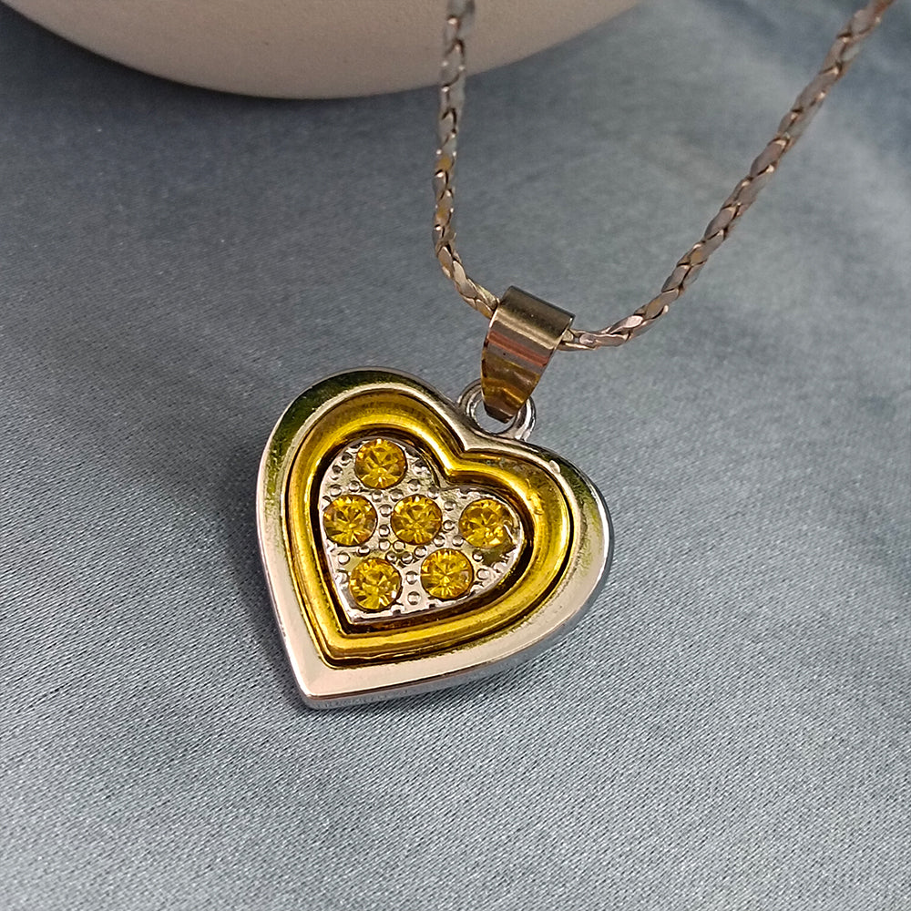 The99Jewel Heart Shape Austrian Stone Chain Pendant