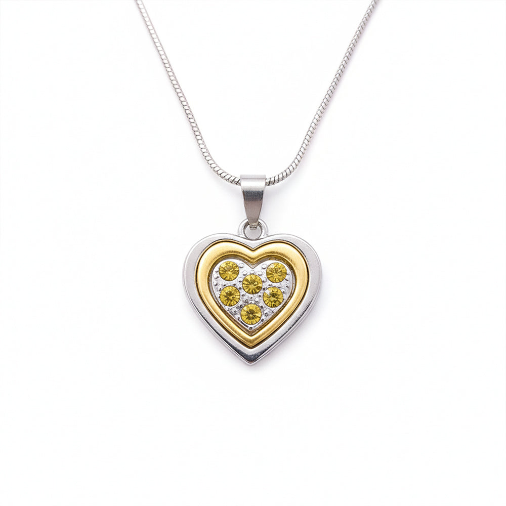 The99Jewel Heart Shape Austrian Stone Chain Pendant