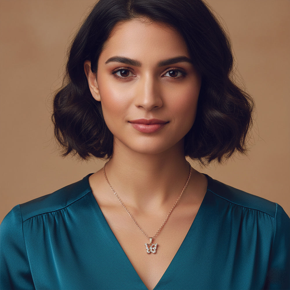 The99Jewel Delicate Butterfly Chain Pendent For Everyday wear