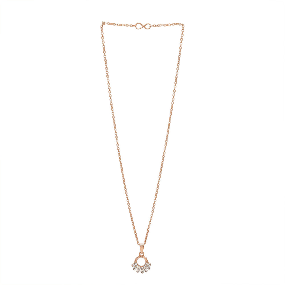 The99Jewel Floral Halo Design Chain Pendent set for womens
