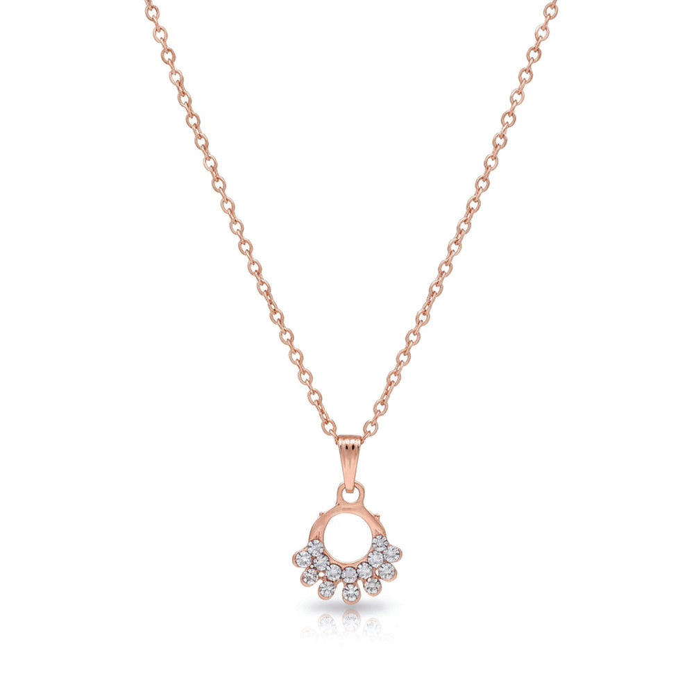 The99Jewel Floral Halo Design Chain Pendent set for womens
