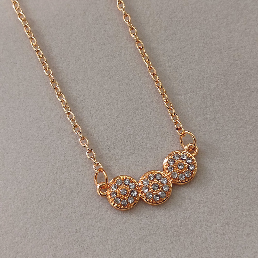 The99Jewel Rose Gold Plated Austrian Stone Chain Pendant